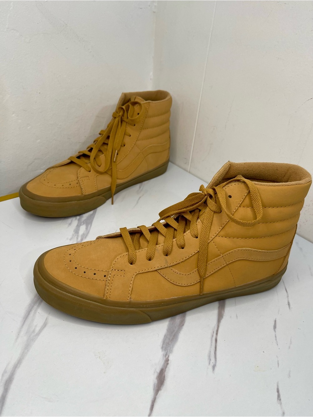 Vans Off the Wall Sk8 Hi Reissue Vansbuck Light Gum Mono Shoes Mens 11.5M